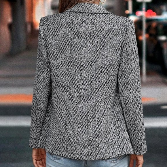 tweed blazer chic classy business - Picture 3 of 5